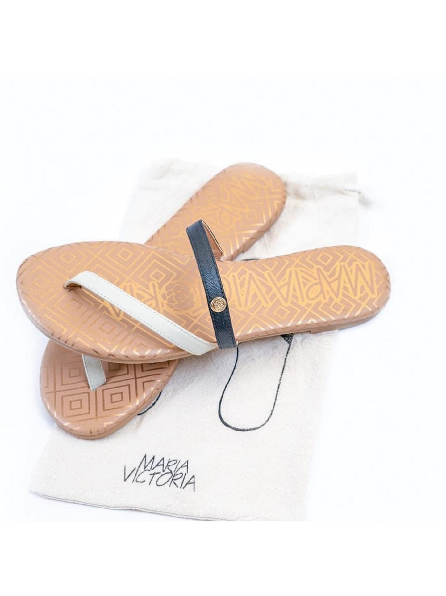Black and White Sandals MV